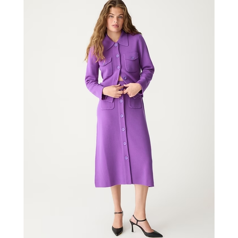 45. J.Crew Merino wool patch-pocket sweater-jacket - Picture 3 of 9